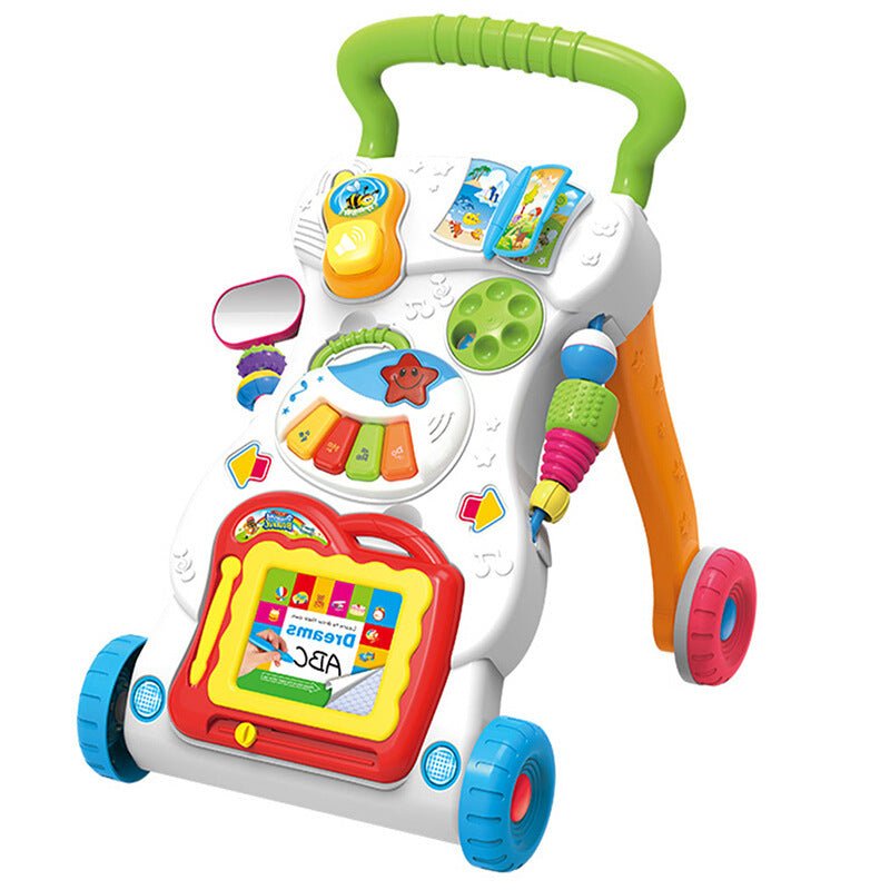 Baby stroller walker toy Baby early education puzzle multi - function music trolley factory direct - Bright Cubb
