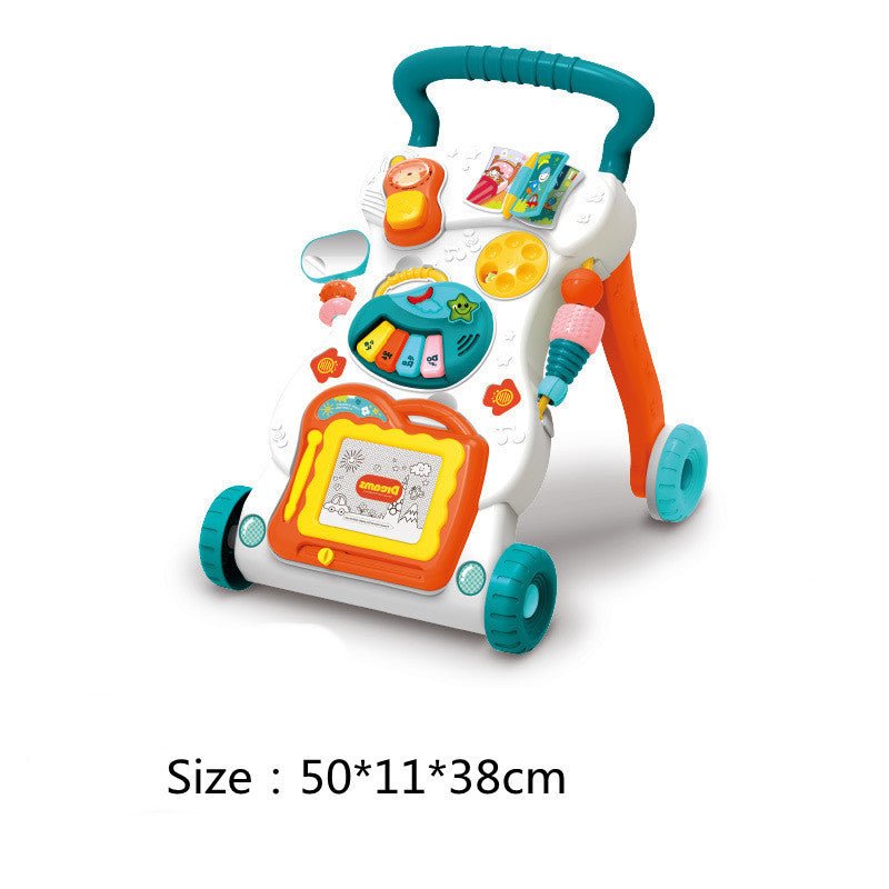 Baby stroller walker toy Baby early education puzzle multi - function music trolley factory direct - Bright Cubb