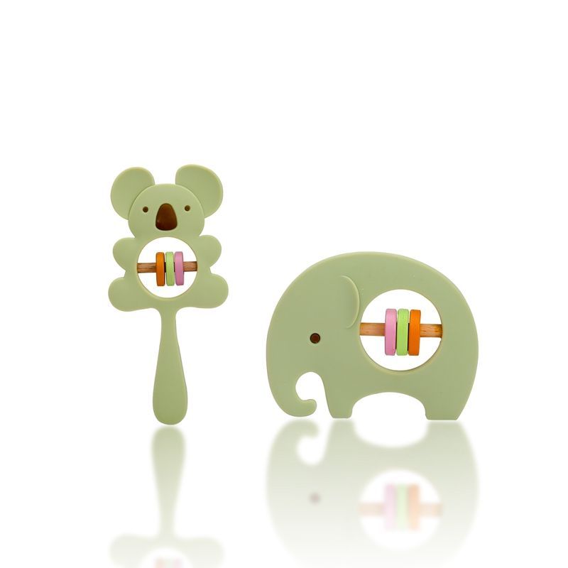 Baby Teether Rattle Early Education Toy - Bright Cubb