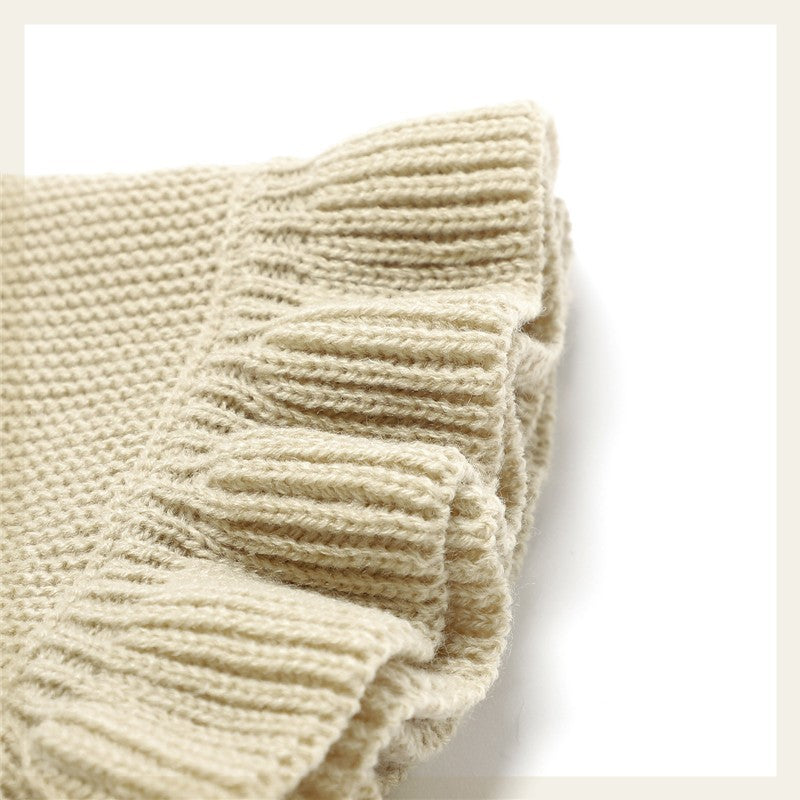 Knitted Baby Newborn Swaddle Wrap Ruffle