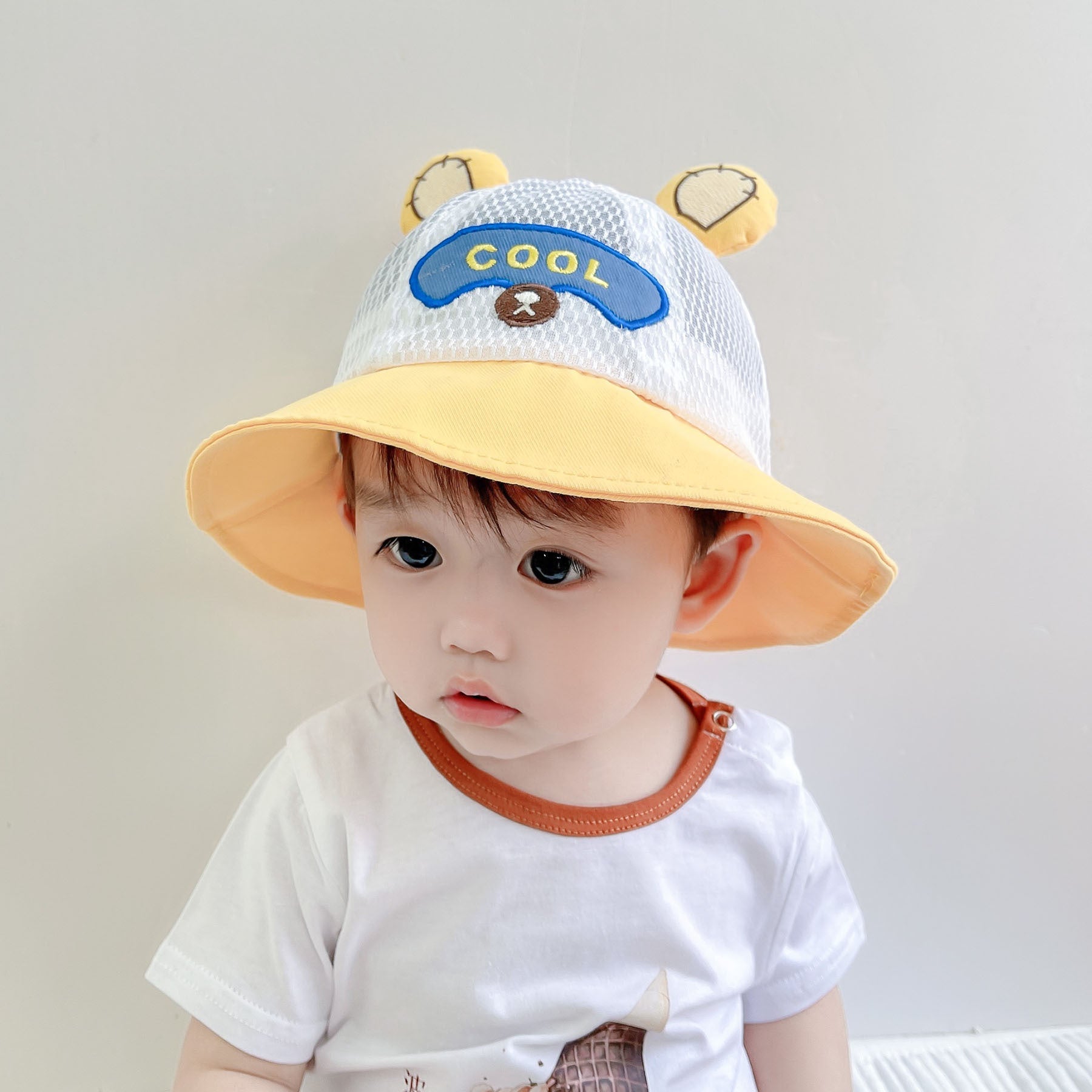 Children's Sunscreen Breathable Cute Fisherman Hat - Bright Cubb