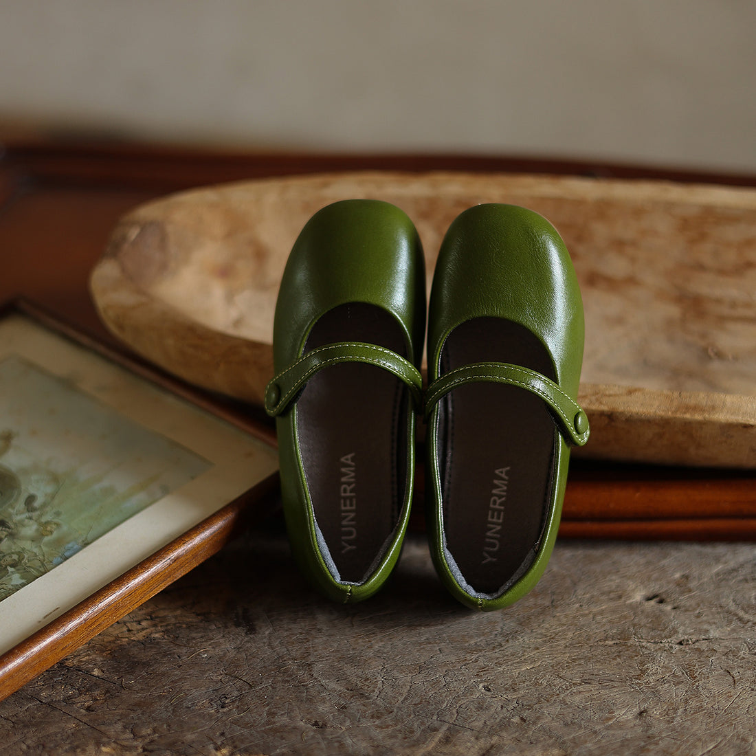 Autumn New Vintage Velcro Leather Shoes Baby