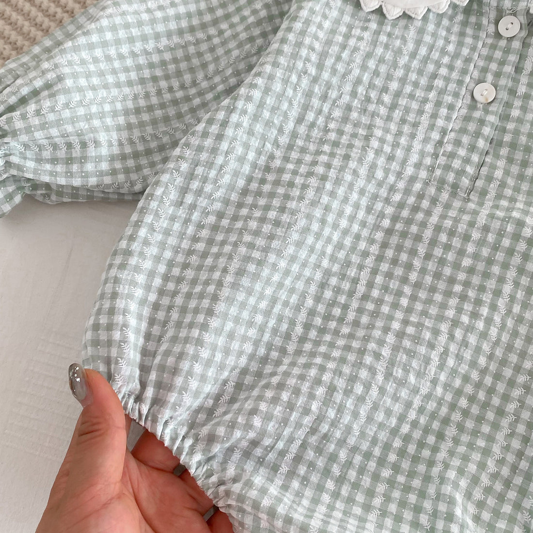 Long Sleeve Bottom-covering Rompers Baby Girl Doll Collar Romper
