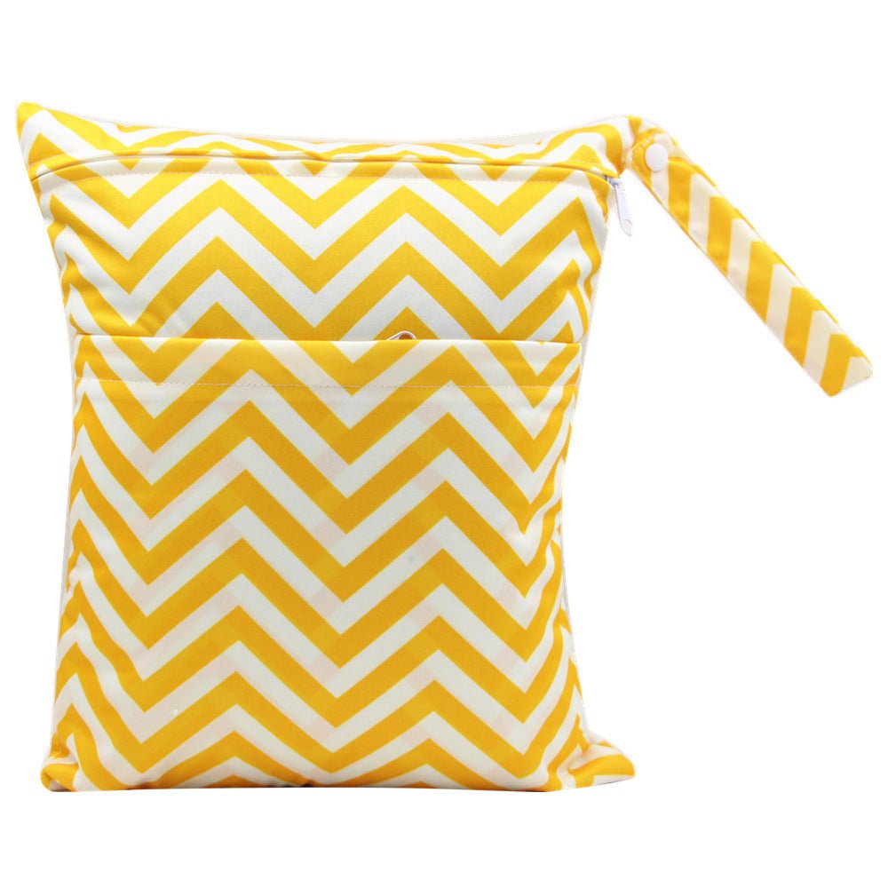 Double Zipper Printing Waterproof Diaper Bag - Bright Cubb