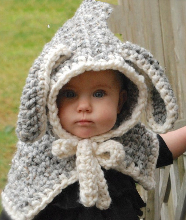 Girls Hats Handmade Kids Winter Hats Wrap Bear