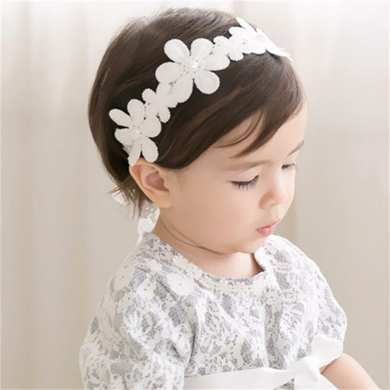 Baby Girls Cute Bow-knot Headband Soft Lace