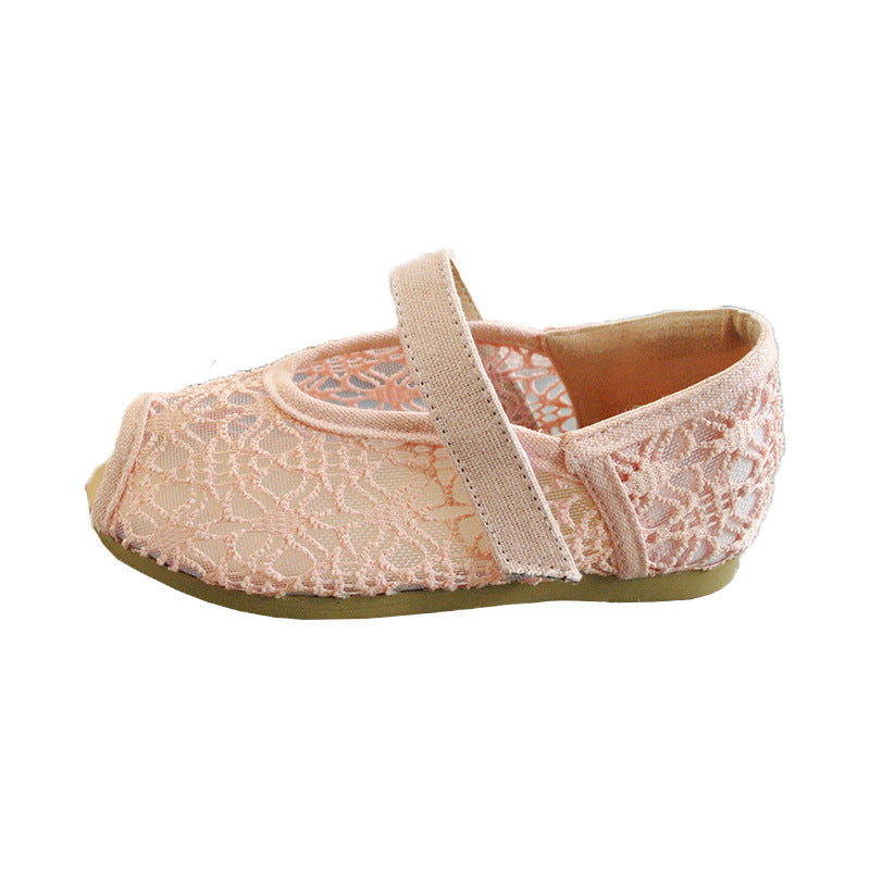 Hollow Lace Flat Girls Net Shoes Korean Version