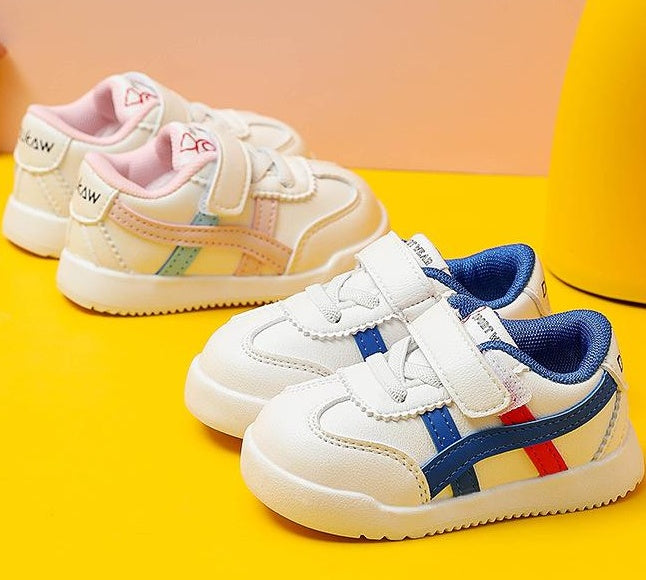 Trendy Velcro Baby Single Shoes Low-top Soft-soled
