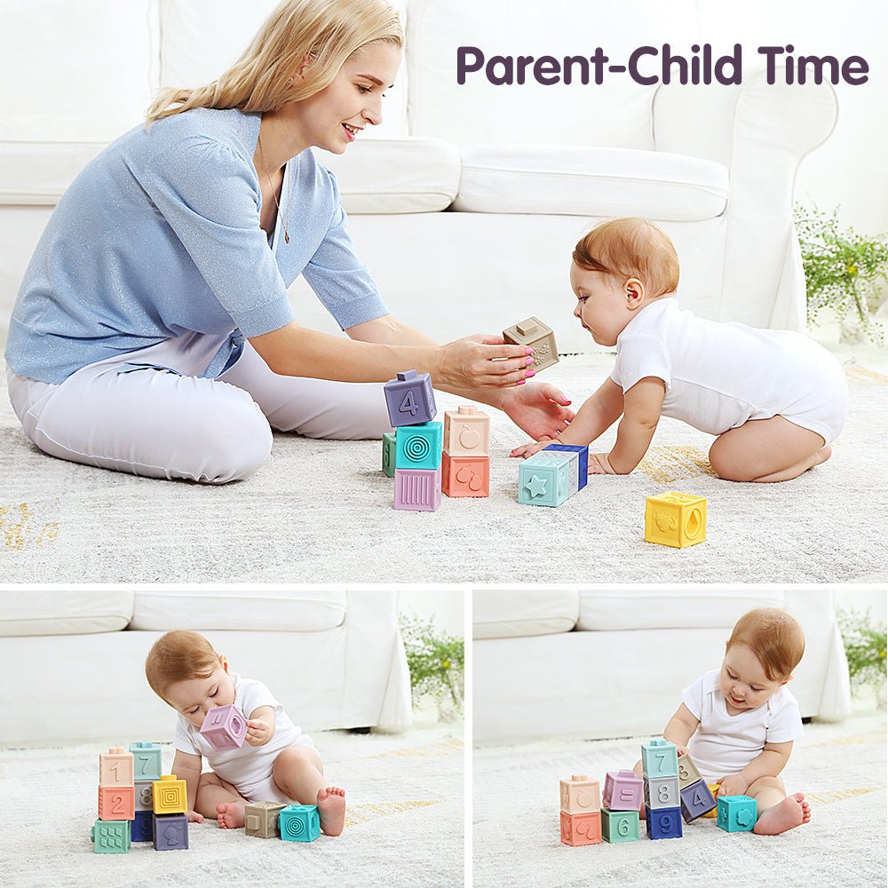 Educational soft rubber multi - texture baby toy - Bright Cubb