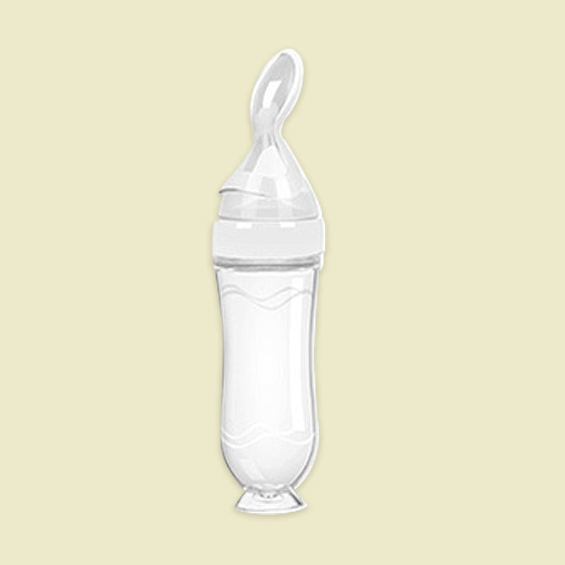 Baby Rice Paste Spoon Feeding Bottle Silicone