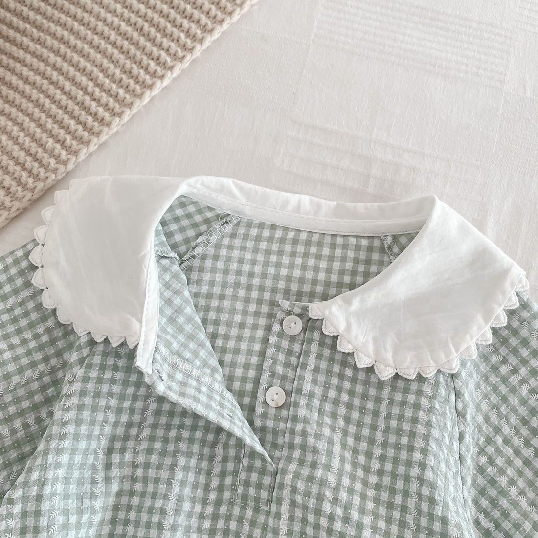 Long Sleeve Bottom-covering Rompers Baby Girl Doll Collar Romper
