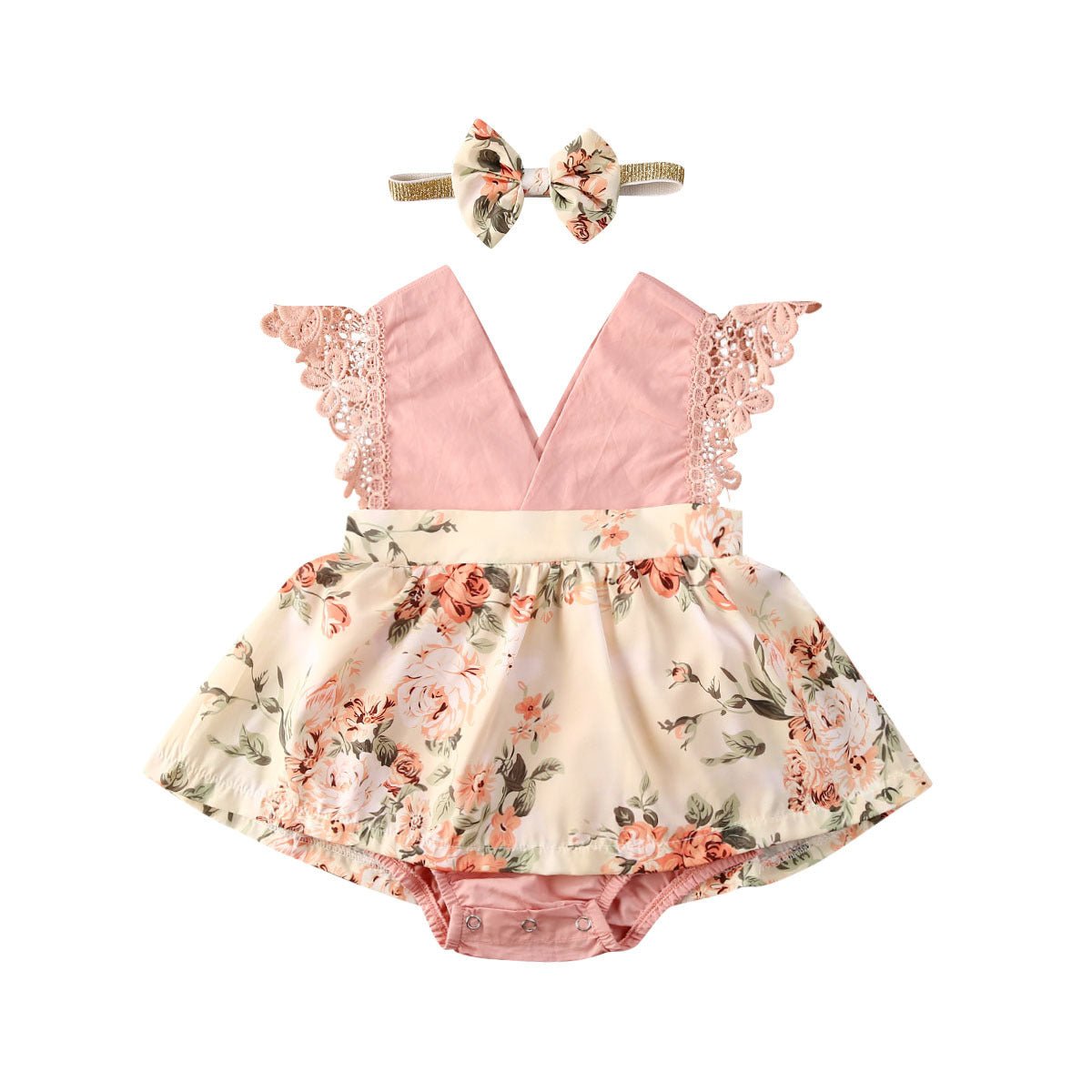 Girl Princess Clothes Baby Romper Girls Floral - Bright Cubb