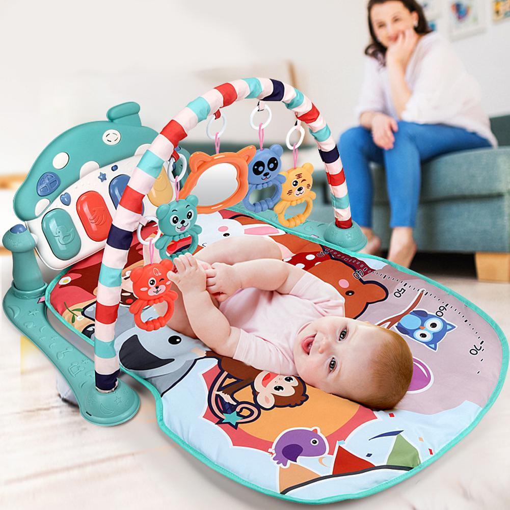 Infant Pedal Piano Fitness Rack Game Blanket - Bright Cubb