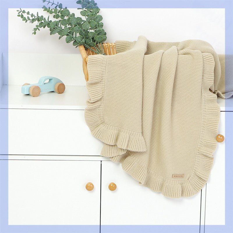 Knitted Baby Newborn Swaddle Wrap Ruffle - Bright Cubb