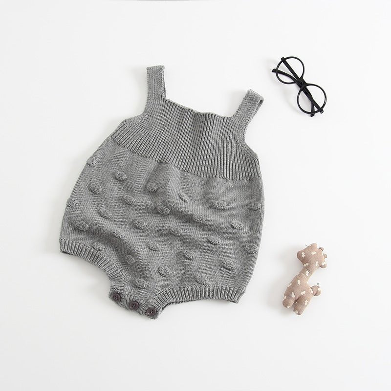 Knitted Romper Baby Sweater Romper - Bright Cubb