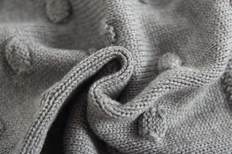 Knitted Romper Baby Sweater Romper - Bright Cubb