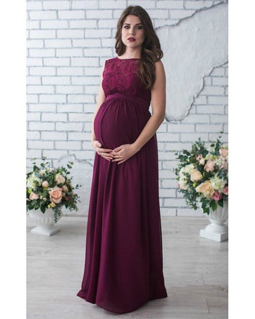 Lace Sleeveless Maternity Dress - Bright Cubb