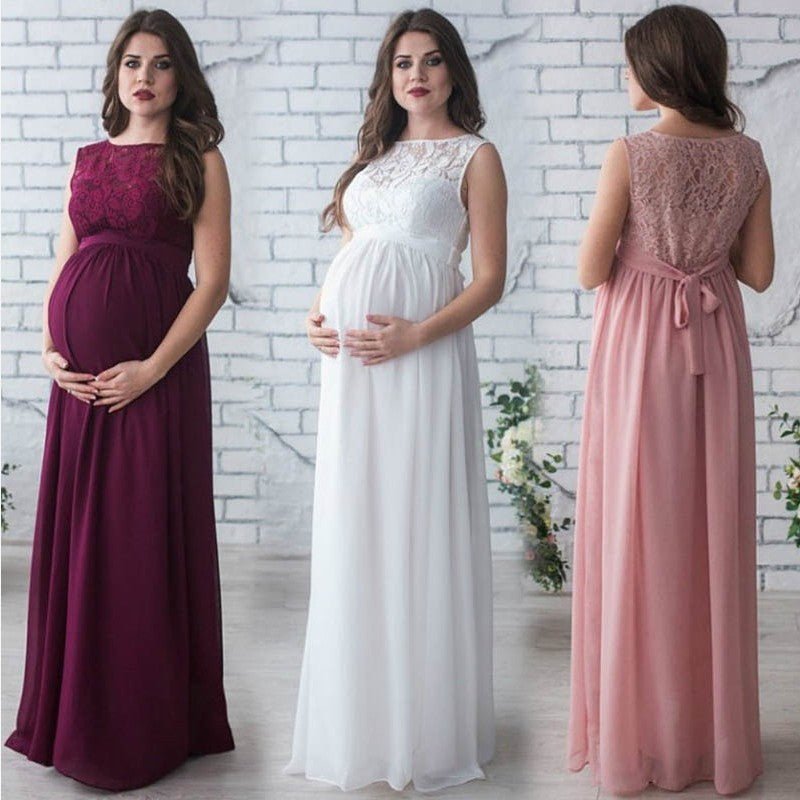 Lace Sleeveless Maternity Dress - Bright Cubb