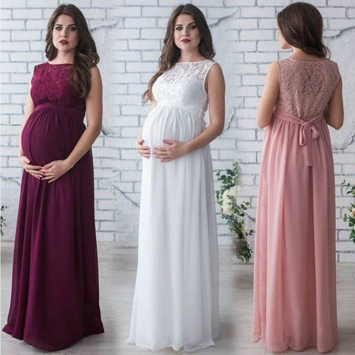 Lace Sleeveless Maternity Dress - Bright Cubb