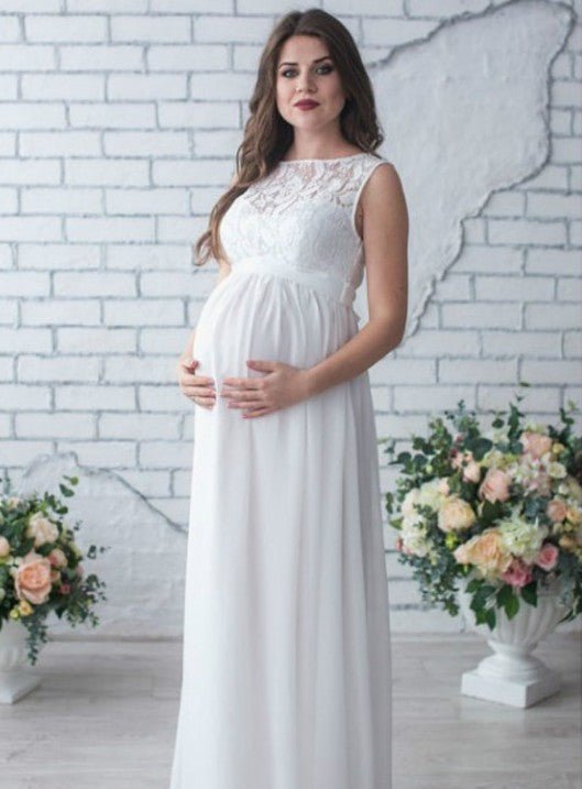 Lace Sleeveless Maternity Dress - Bright Cubb