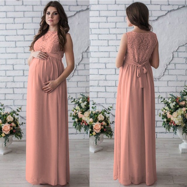 Lace Sleeveless Maternity Dress - Bright Cubb