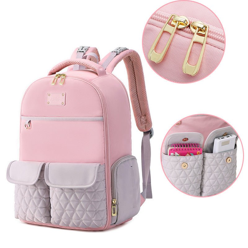 Large Capacity Multi - pocket Baby Diaper Backpack - Bright Cubb