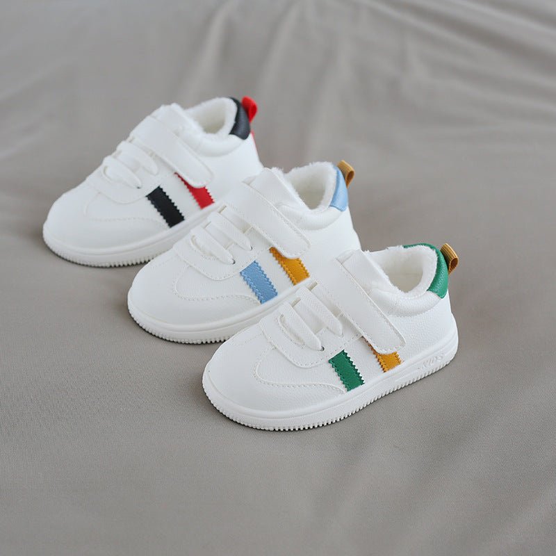 Little white shoes Velcro baby shoes - Bright Cubb