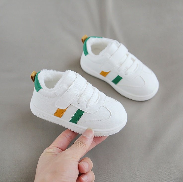 Little white shoes Velcro baby shoes - Bright Cubb