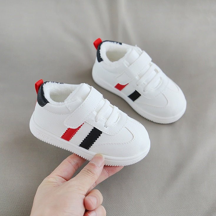 Little white shoes Velcro baby shoes - Bright Cubb
