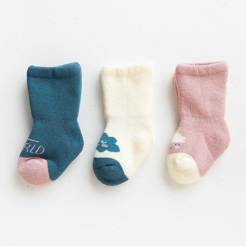 Medium Tube Combed Cotton Baby Socks Baby - Bright Cubb