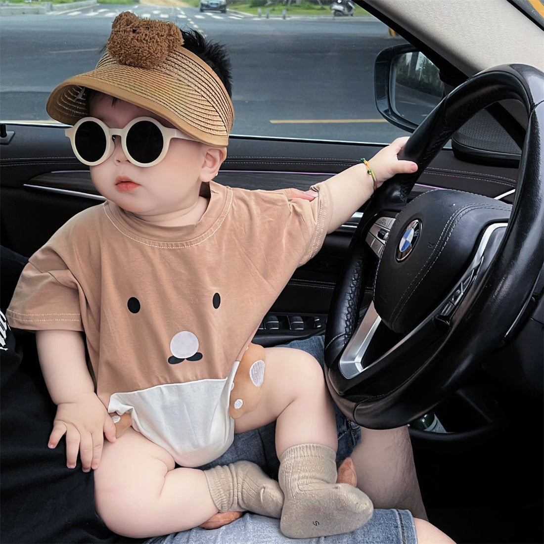 Newborn Cotton Triangle Rompers Baby Girl - Bright Cubb