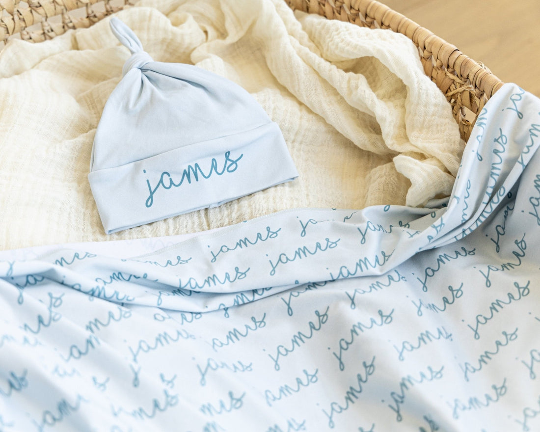 Personalized Baby Swaddle Blanket - Bright Cubb