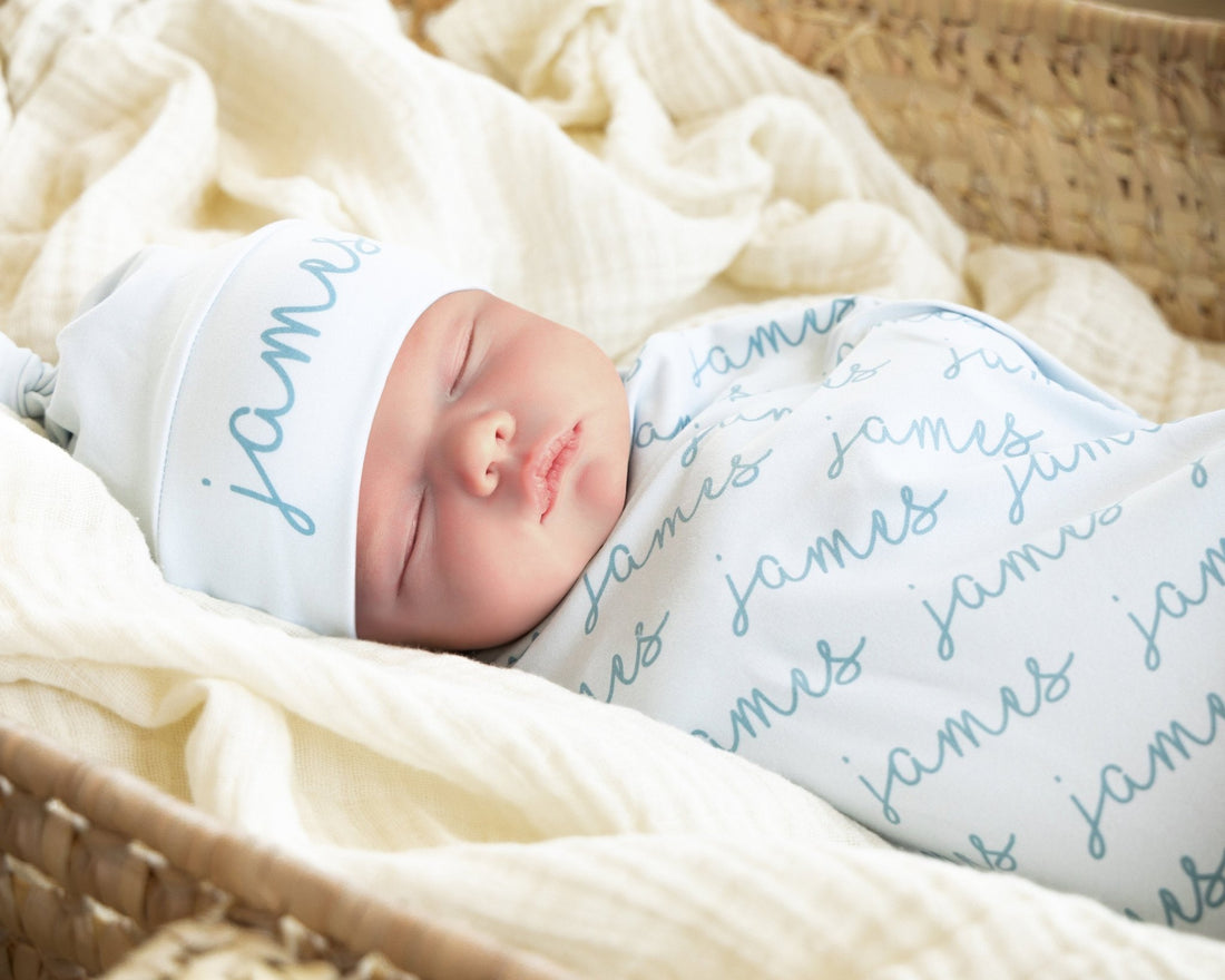 Personalized Baby Swaddle Blanket - Bright Cubb