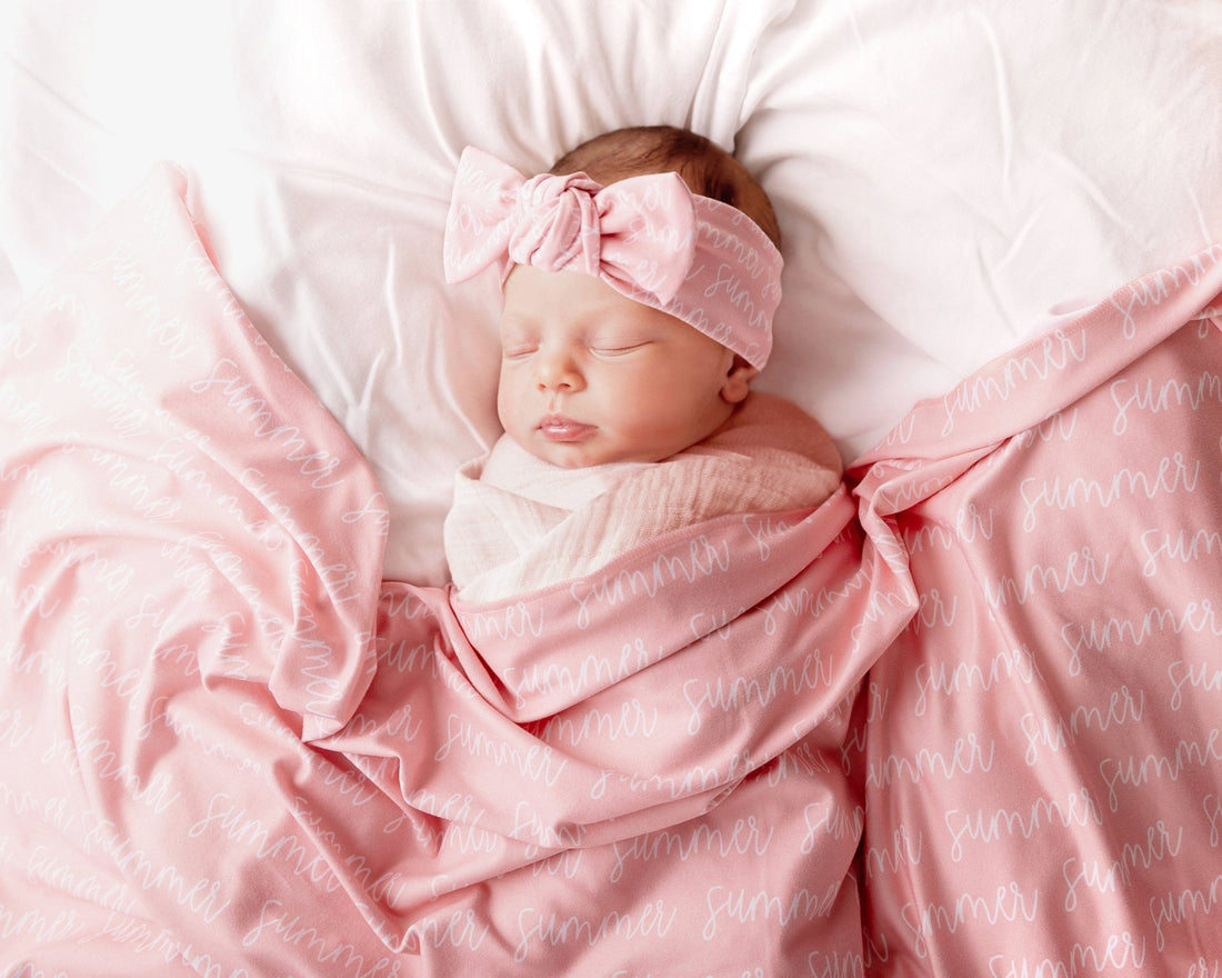 Personalized Baby Swaddle Blanket - Bright Cubb