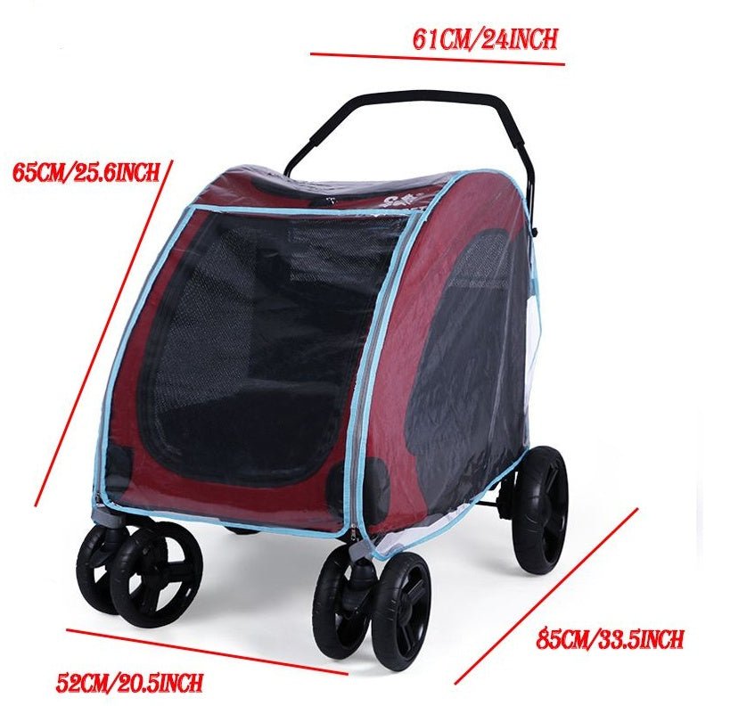 Pet Stroller Rain Cover Baby Stroller Raincoat - Bright Cubb
