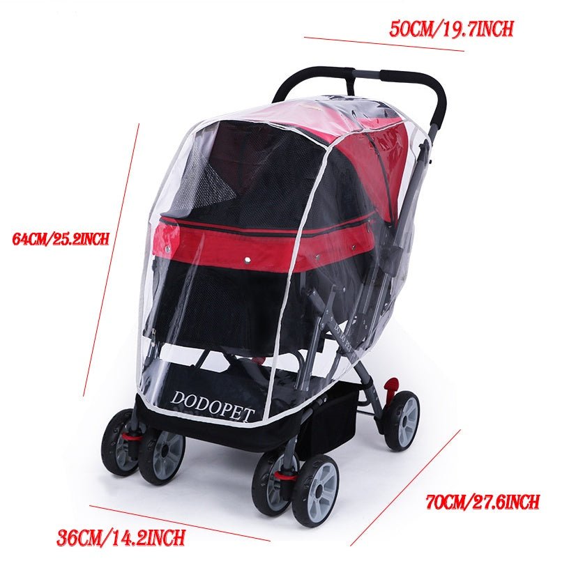 Pet Stroller Rain Cover Baby Stroller Raincoat - Bright Cubb