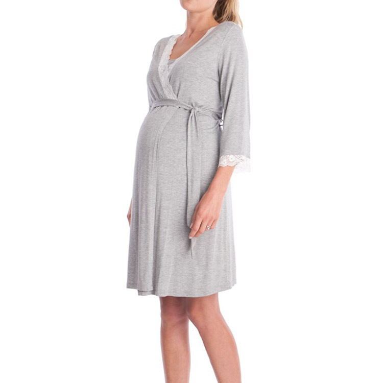 Pregnant Women Nightdress Maternity Sleepwear - Bright Cubb