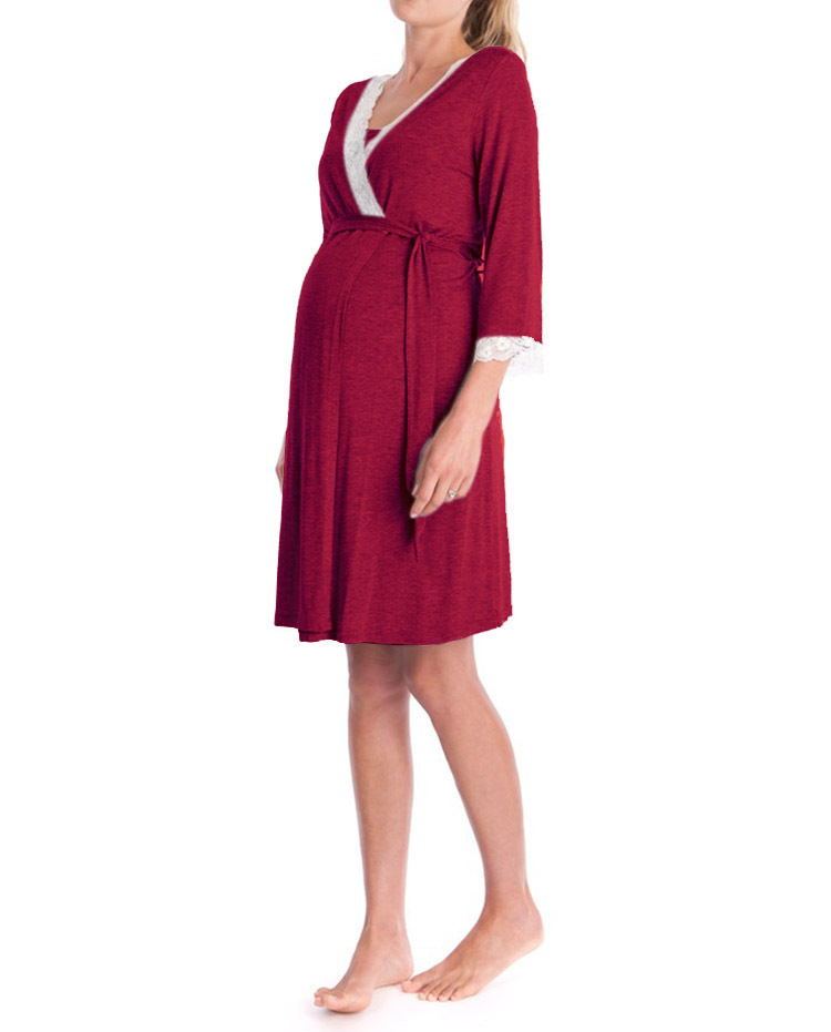 Pregnant Women Nightdress Maternity Sleepwear - Bright Cubb