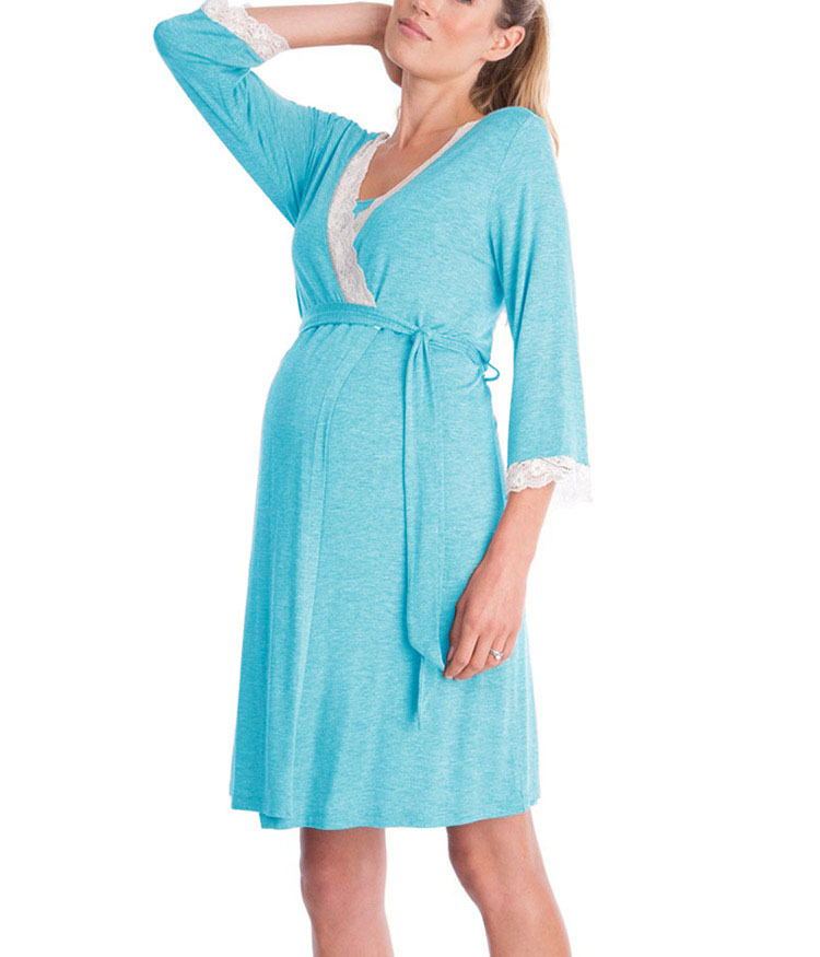 Pregnant Women Nightdress Maternity Sleepwear - Bright Cubb
