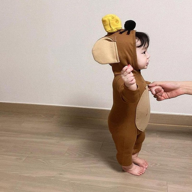 Pure Cotton Cartoon Cute Baby Onesies - Bright Cubb