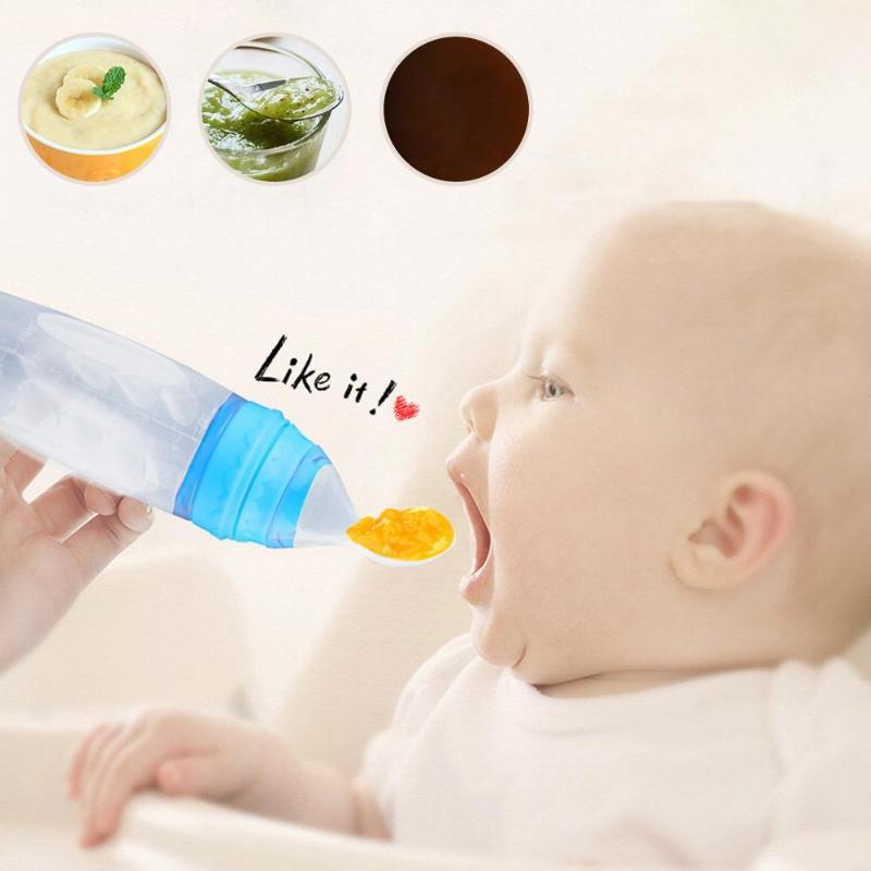 Squeeze baby feeding spoon - Bright Cubb