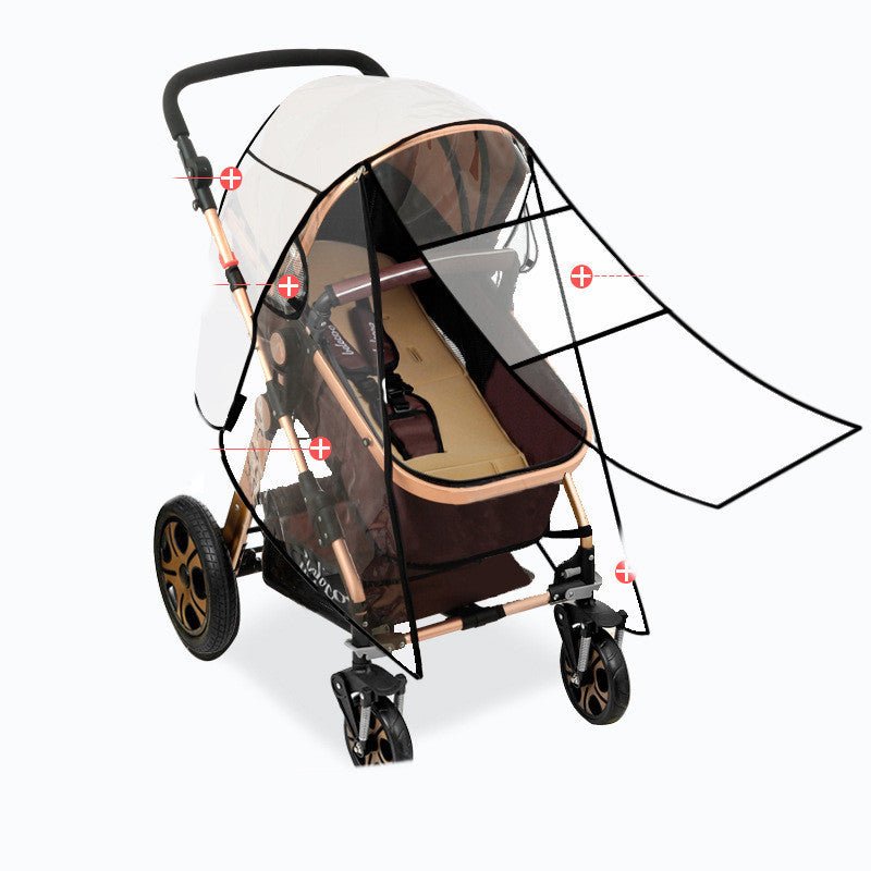 Stroller Universal Rain Cover Canopy - Bright Cubb