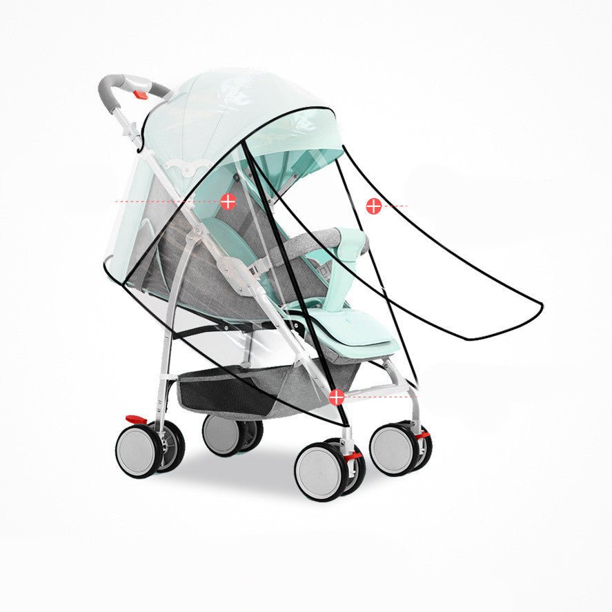 Stroller Universal Rain Cover Canopy - Bright Cubb