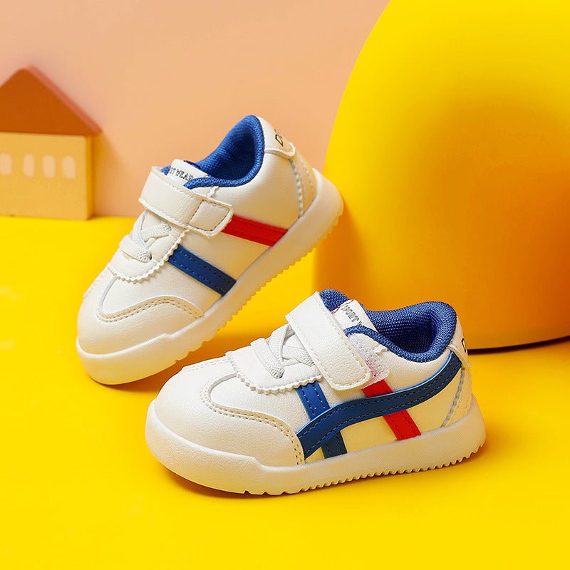Trendy Velcro Baby Single Shoes Low - top Soft - soled - Bright Cubb
