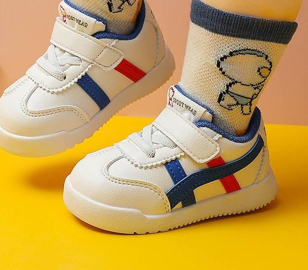 Trendy Velcro Baby Single Shoes Low - top Soft - soled - Bright Cubb
