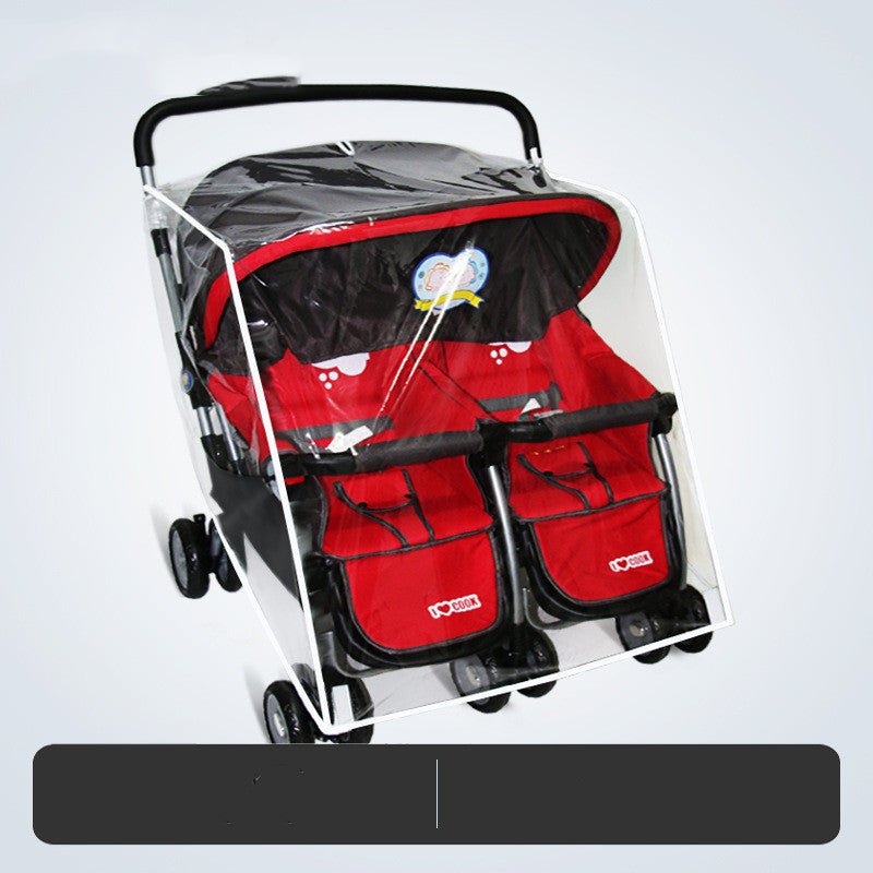 Universal Twin Stroller Rain And Windproof Cover - Bright Cubb