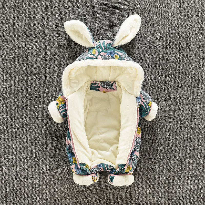 Winter Padded Quilted Baby Onesies - Bright Cubb