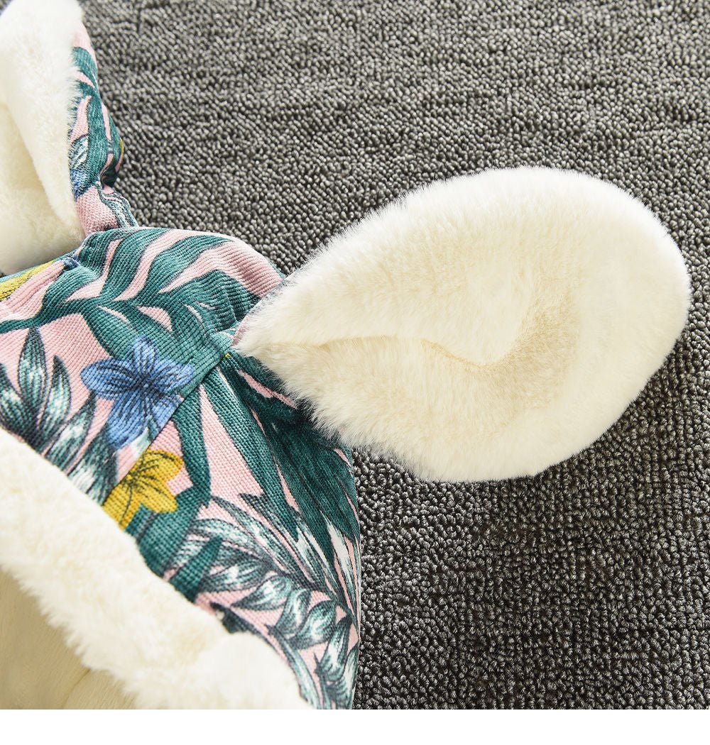 Winter Padded Quilted Baby Onesies - Bright Cubb